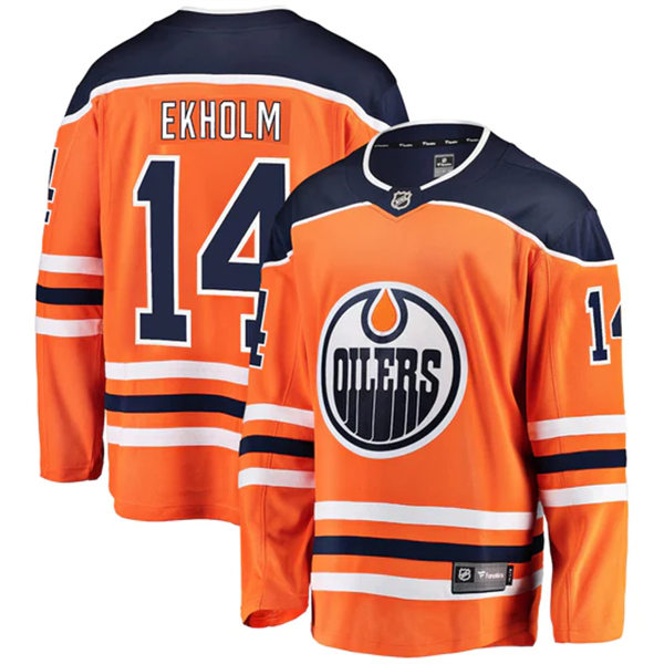Men's Edmonton Oilers #14 Mattias Ekholm Fanatics Orange Jersey